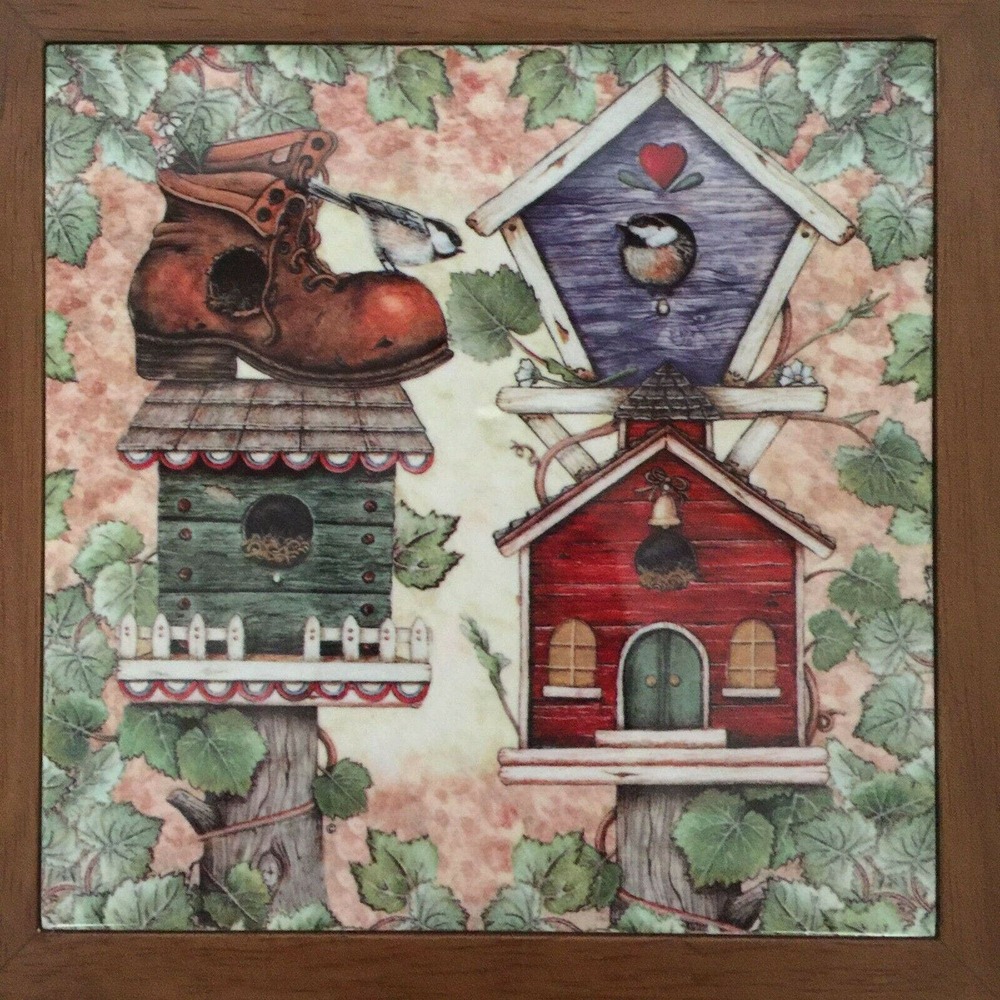 Shoe Boot Design Decorative Plaque Colorful Trivet Wood Framed Wall Hanging